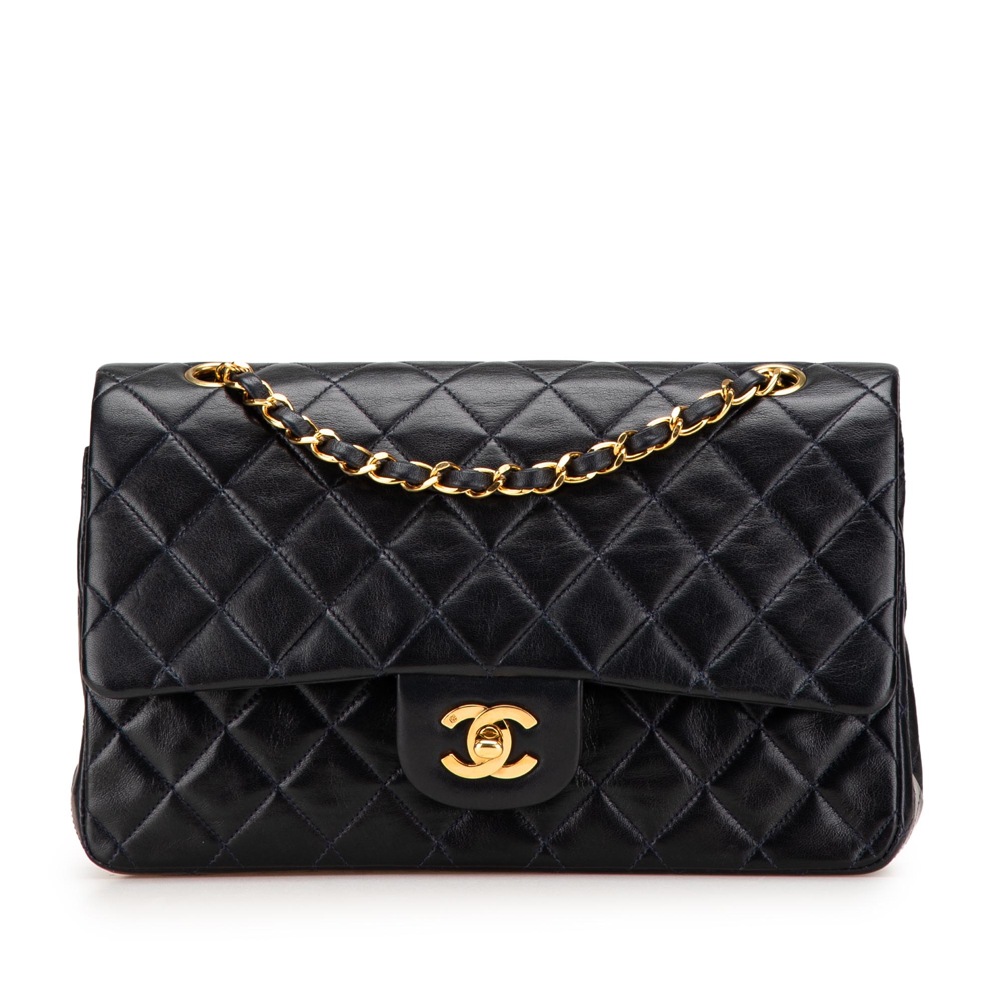 Medium Classic Lambskin Double Flap