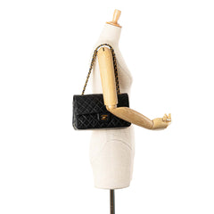 Medium Classic Lambskin Double Flap