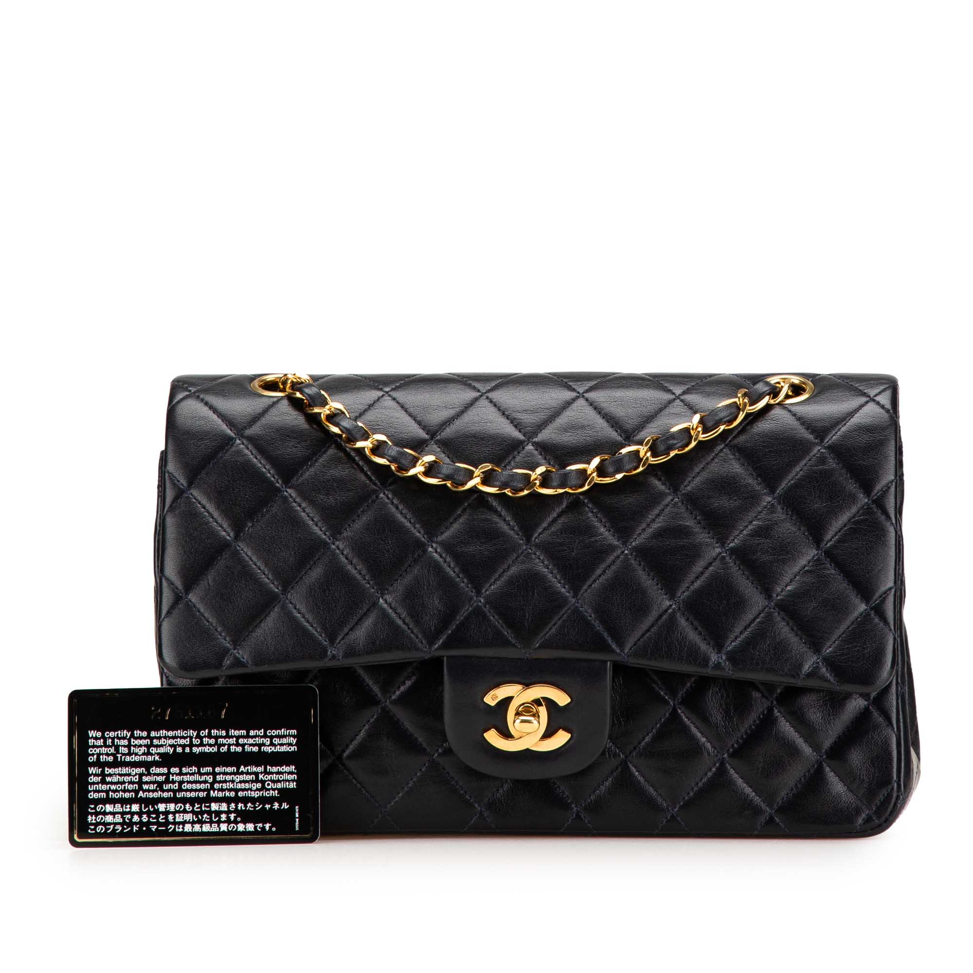 Medium Classic Lambskin Double Flap