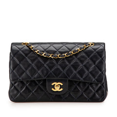 Medium Classic Lambskin Double Flap