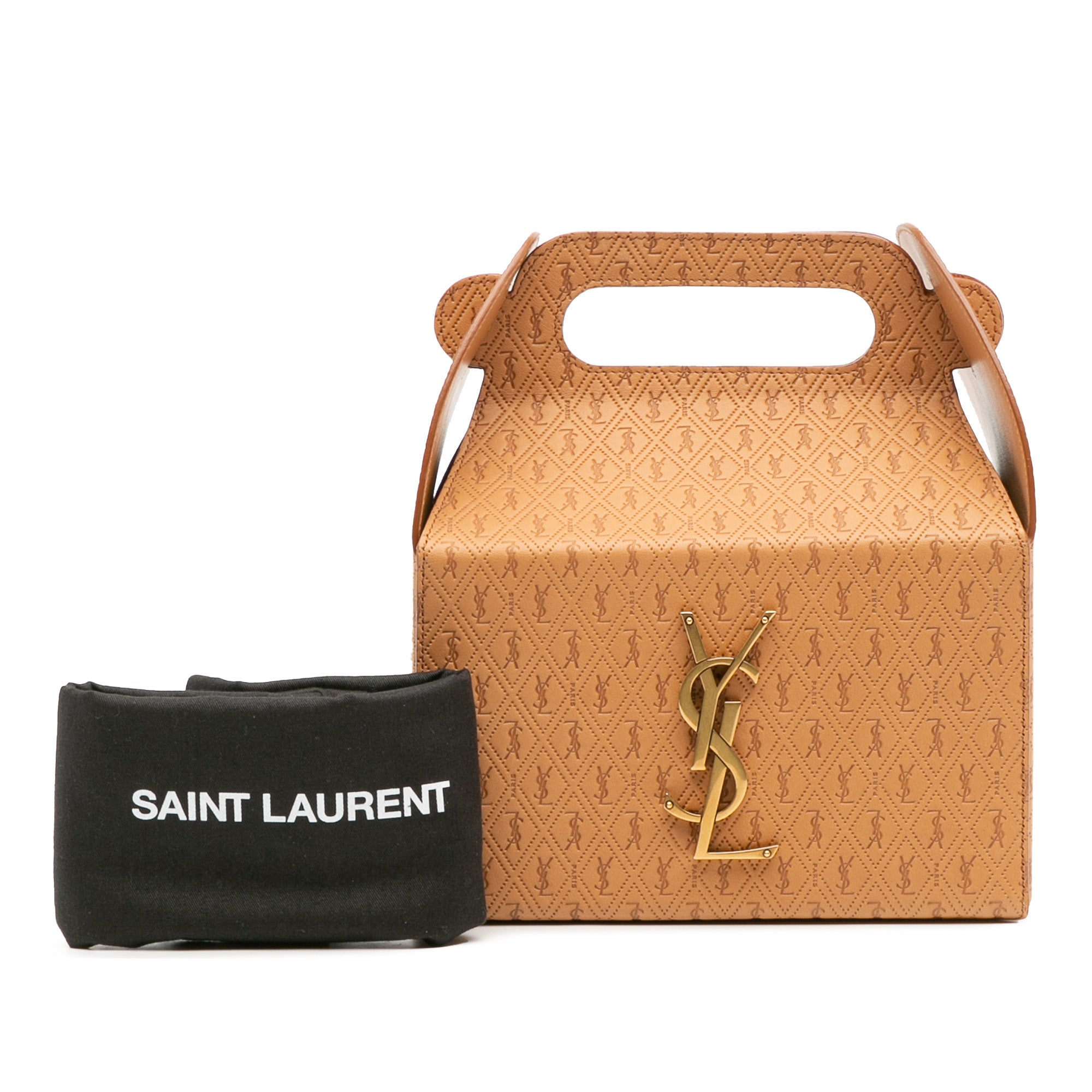 Monogram Leather Take Away Box Bag