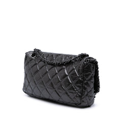 Medium Quilted Metallic Aged Calfskin Chain Me Flap