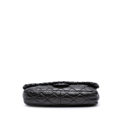 Medium Quilted Metallic Aged Calfskin Chain Me Flap