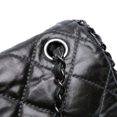Medium Quilted Metallic Aged Calfskin Chain Me Flap