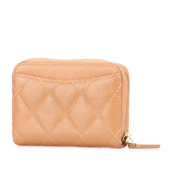 CC Quilted Caviar Zip Around Coin Purse