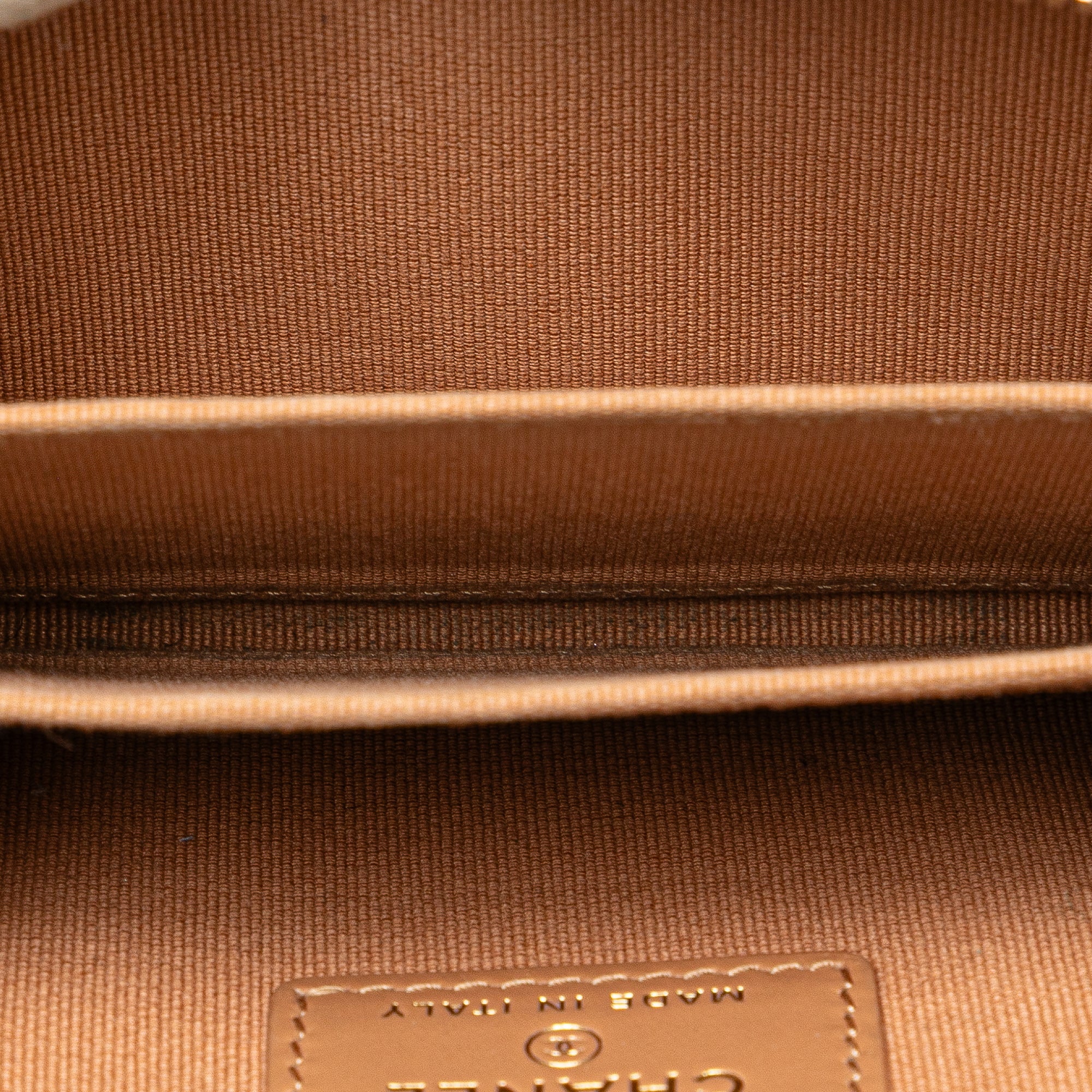 CC Quilted Caviar Zip Around Coin Purse