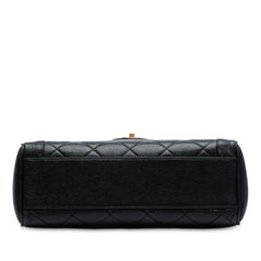 Jumbo CC Quilted Caviar Kelly Top Handle Bag