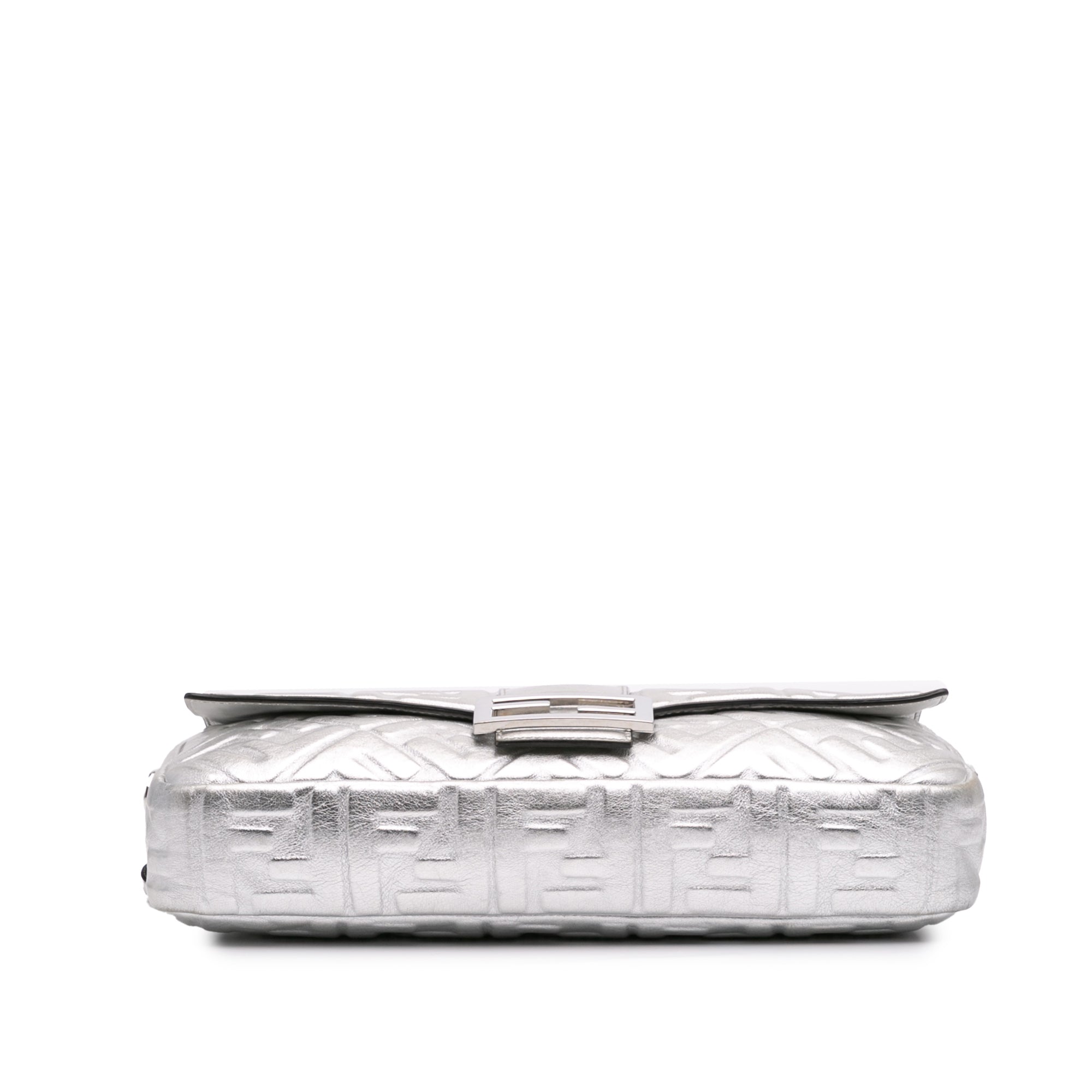 Large Zucca Embossed Baguette Satchel