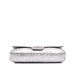 Large Zucca Embossed Baguette Satchel