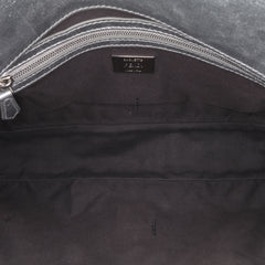 Large Zucca Embossed Baguette Satchel