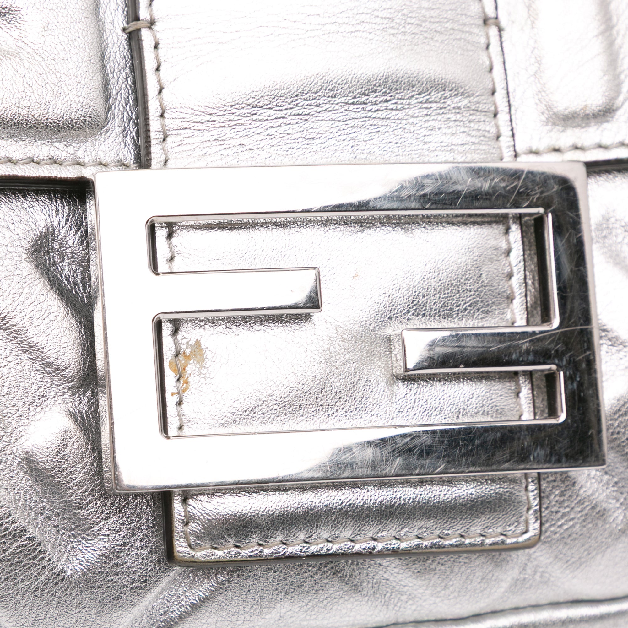 Large Zucca Embossed Baguette Satchel
