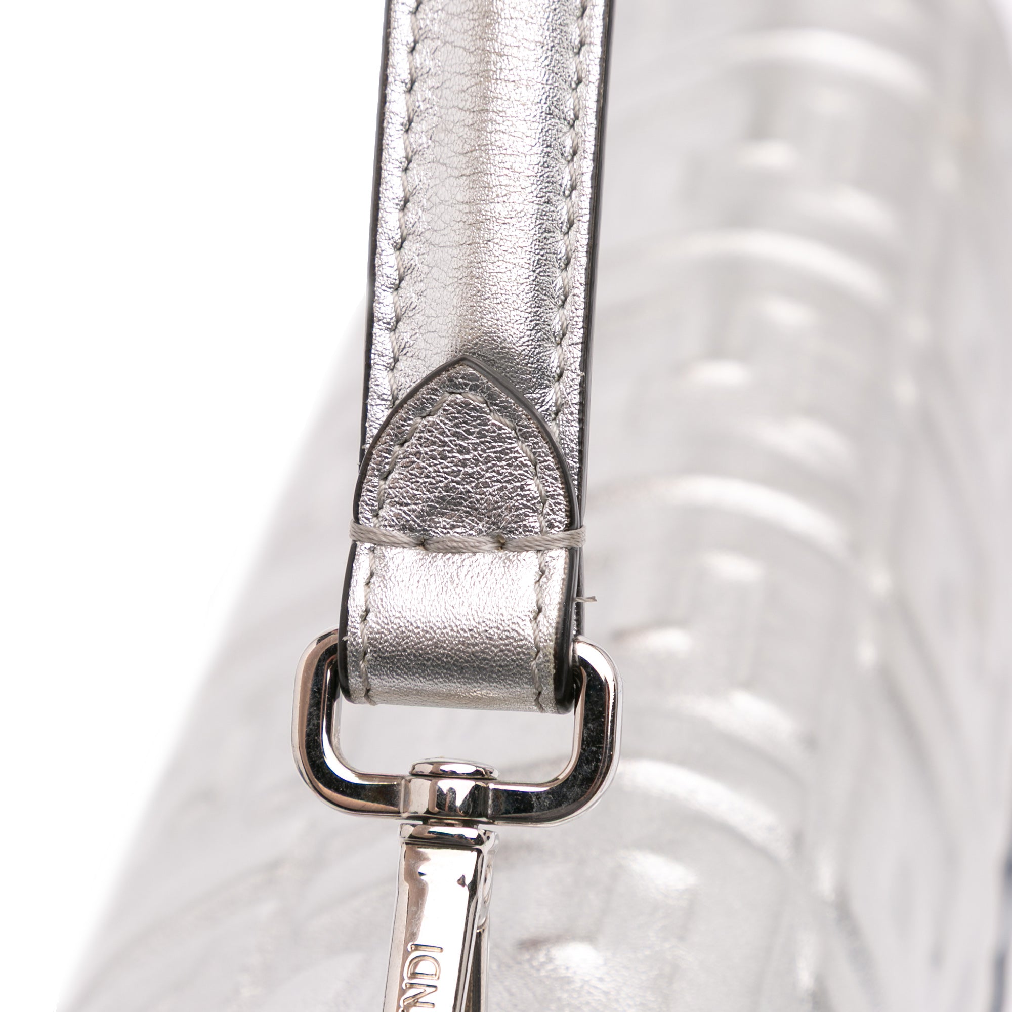 Large Zucca Embossed Baguette Satchel