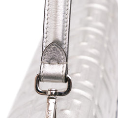 Large Zucca Embossed Baguette Satchel