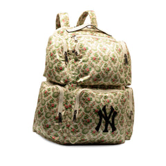 MLB Floral Satin NY Yankees Patch Backpack