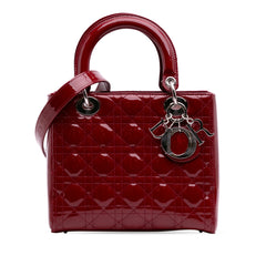 Medium Patent Cannage Lady Dior