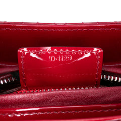 Medium Patent Cannage Lady Dior