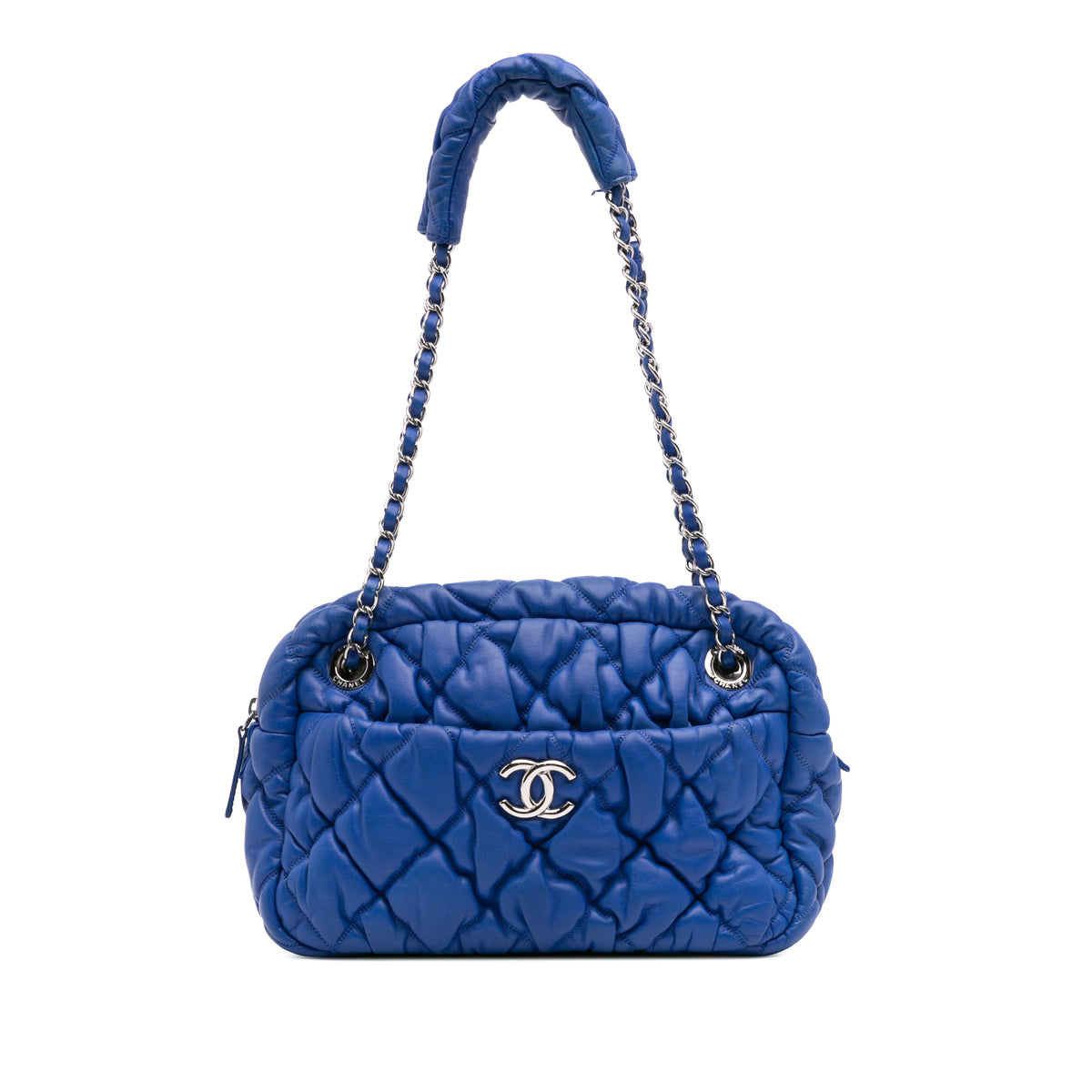 Quilted Lambskin Bubble Quilt Camera Shoulder Bag