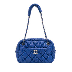 Quilted Lambskin Bubble Quilt Camera Shoulder Bag