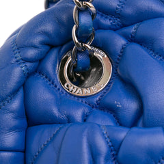 Quilted Lambskin Bubble Quilt Camera Shoulder Bag