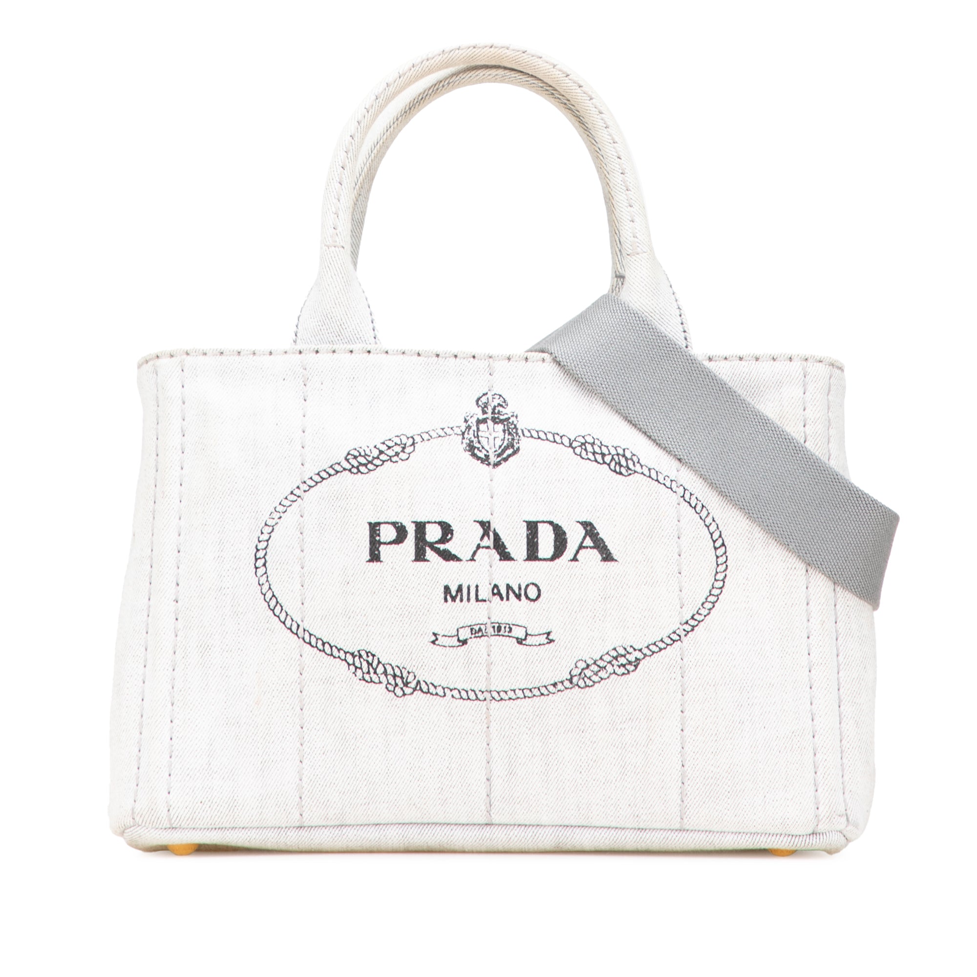 Small Denim Canapa Logo Satchel