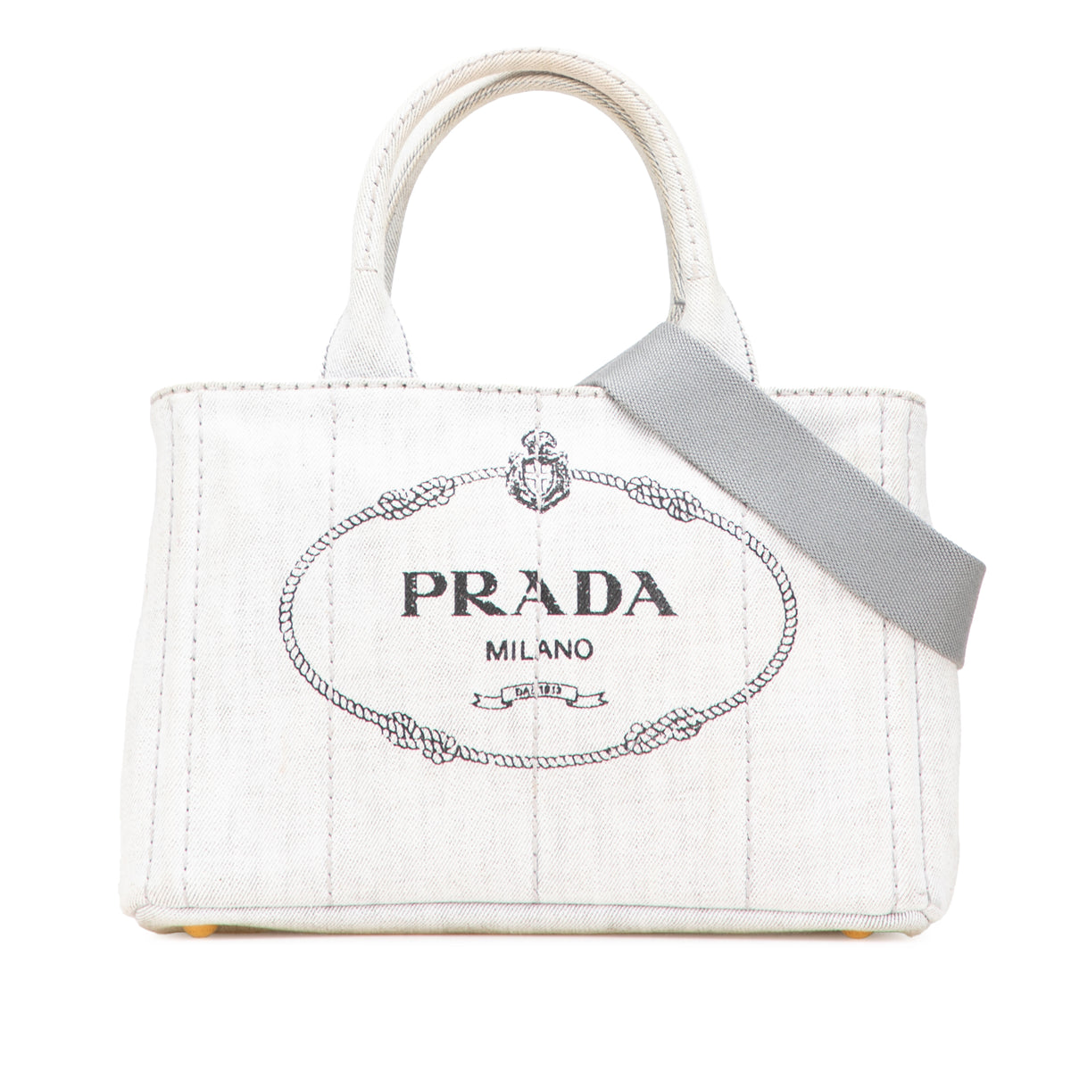 Small Denim Canapa Logo Satchel