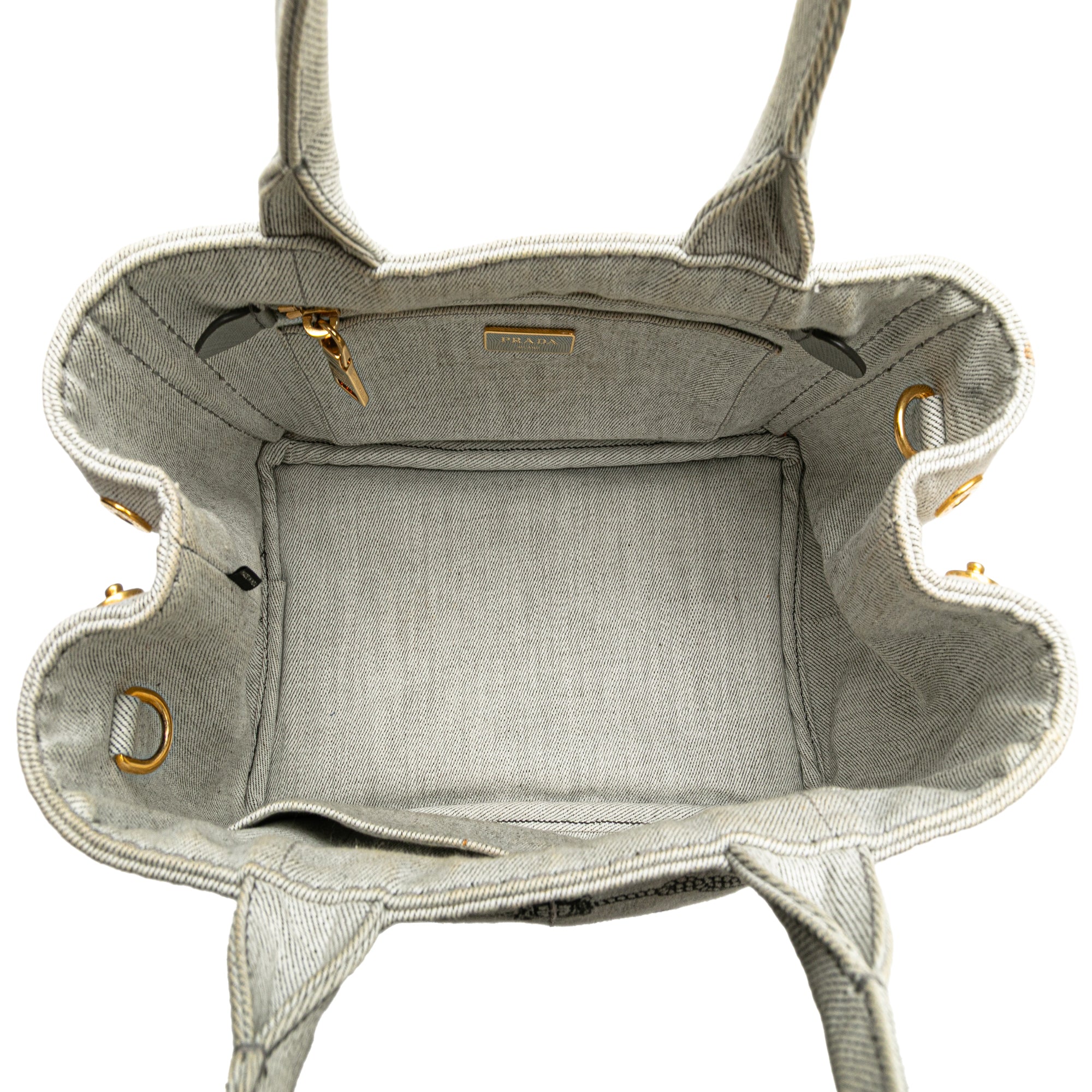 Small Denim Canapa Logo Satchel
