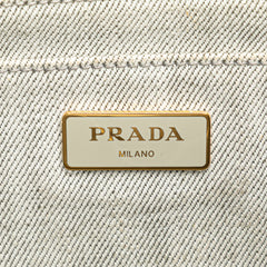 Small Denim Canapa Logo Satchel