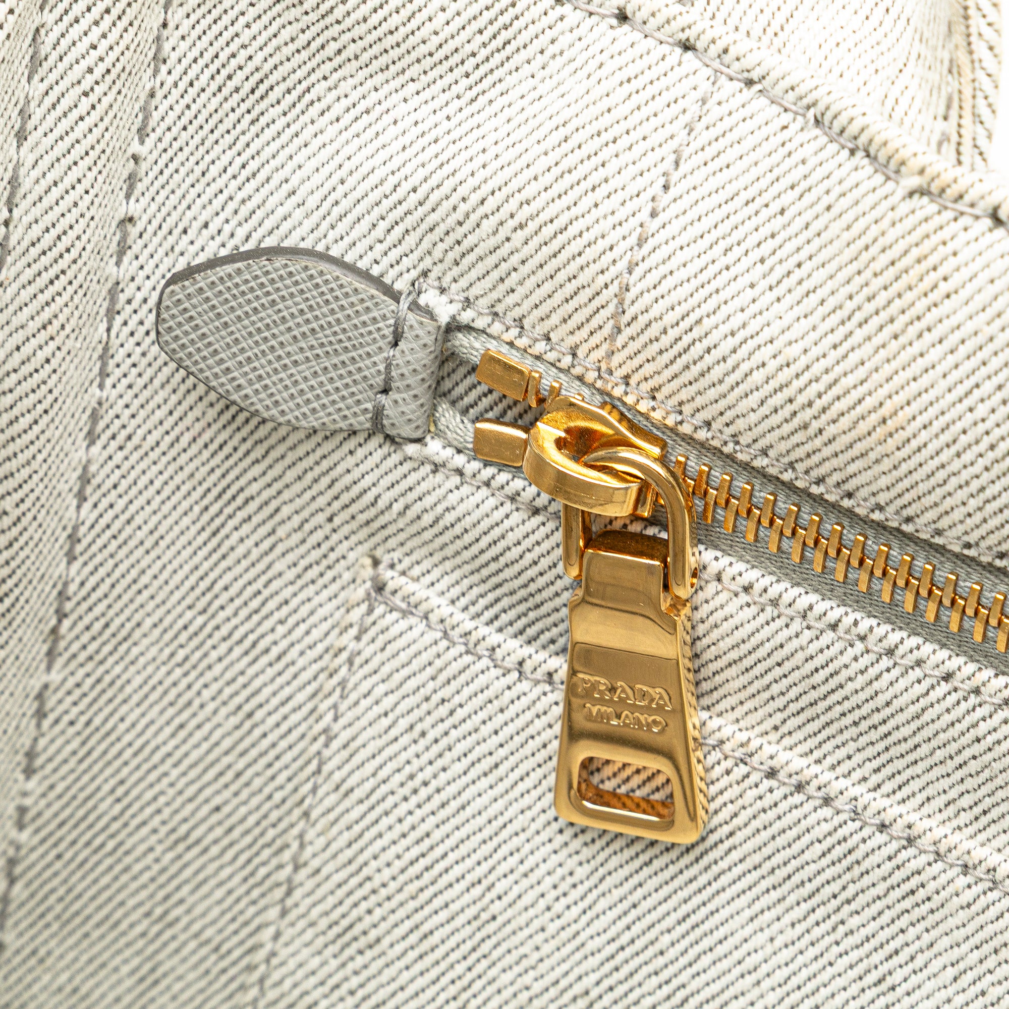 Small Denim Canapa Logo Satchel