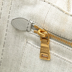 Small Denim Canapa Logo Satchel