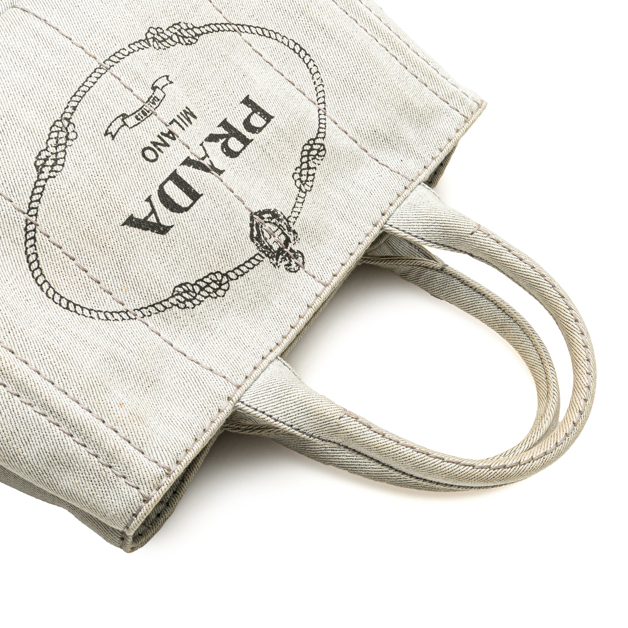 Small Denim Canapa Logo Satchel