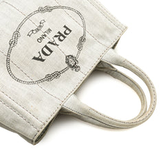 Small Denim Canapa Logo Satchel