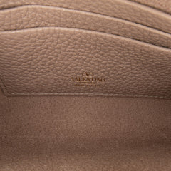 Leather Rockstud Wallet on Chain with Coin Pouch
