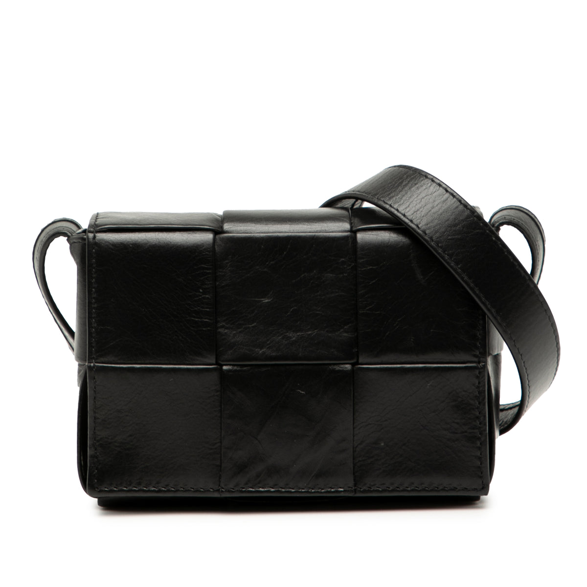 Candy Paper Calfskin Intrecciato Cassette Crossbody