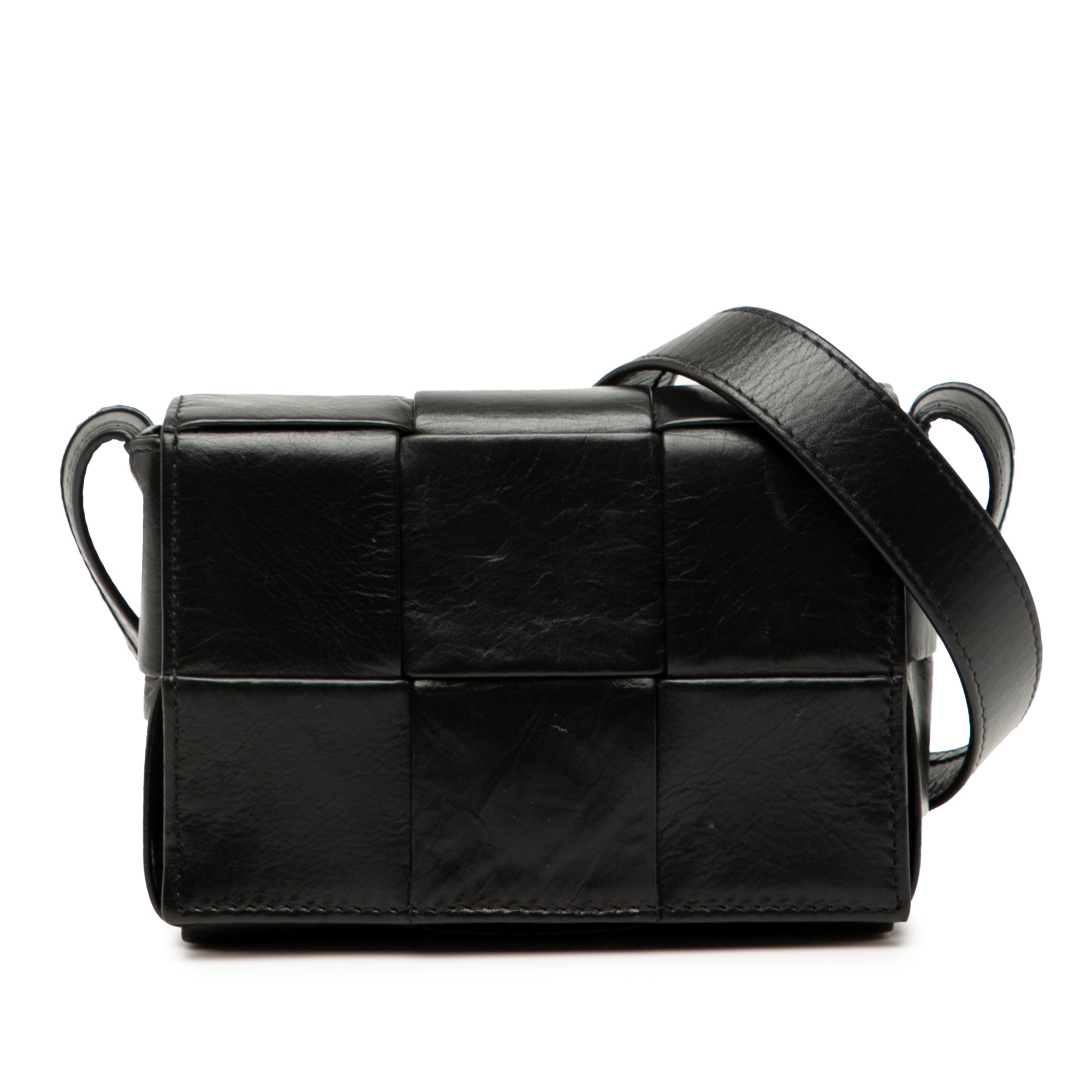 Candy Paper Calfskin Intrecciato Cassette Crossbody