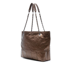 Distressed Calfskin Shopping In Moscow Tote