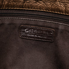 Distressed Calfskin Shopping In Moscow Tote