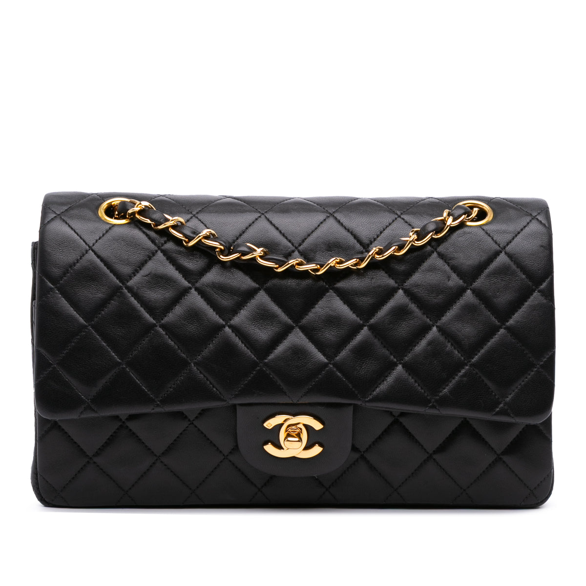 Medium Classic Lambskin Double Flap
