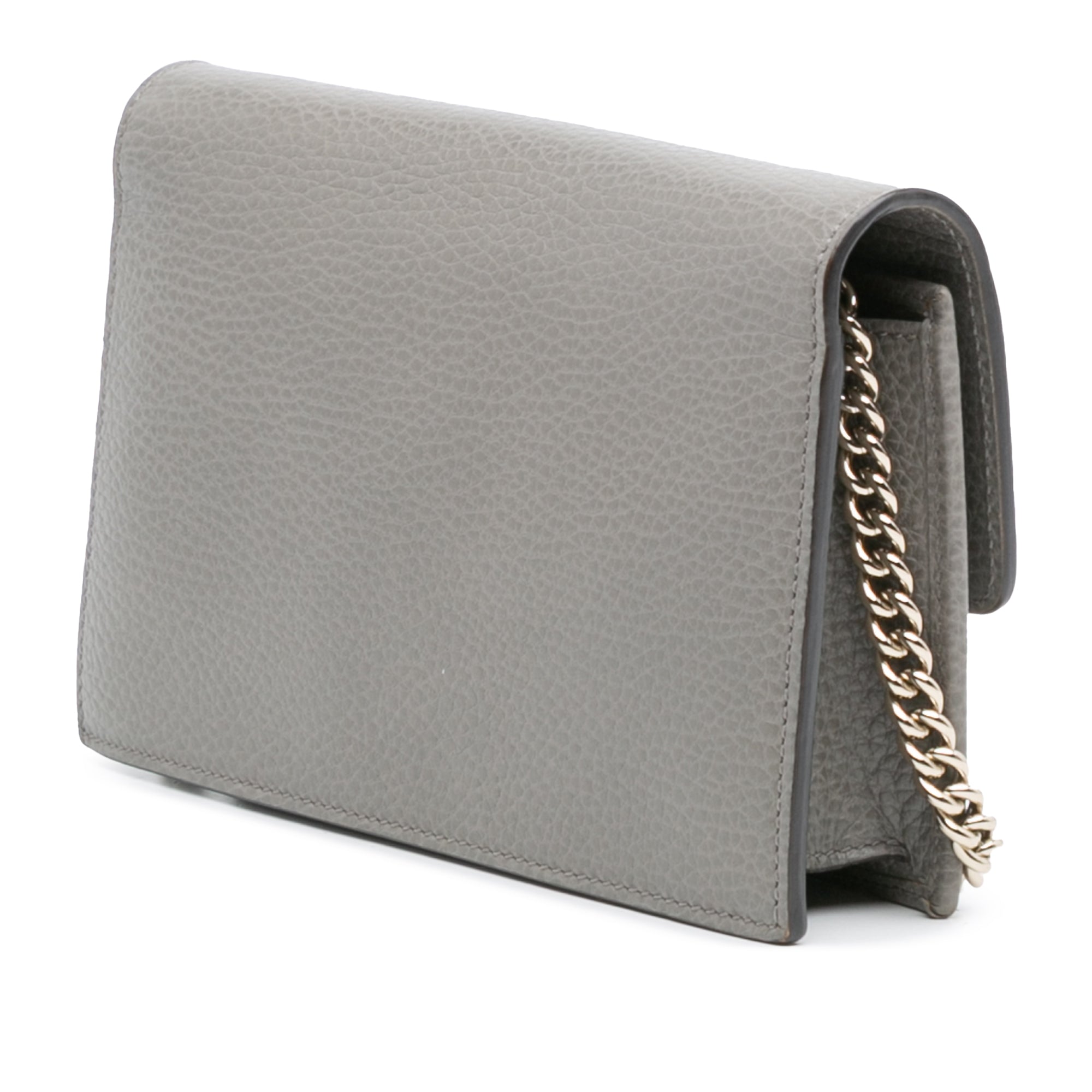 Leather Interlocking G Dollar Wallet on Chain