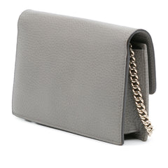 Leather Interlocking G Dollar Wallet on Chain