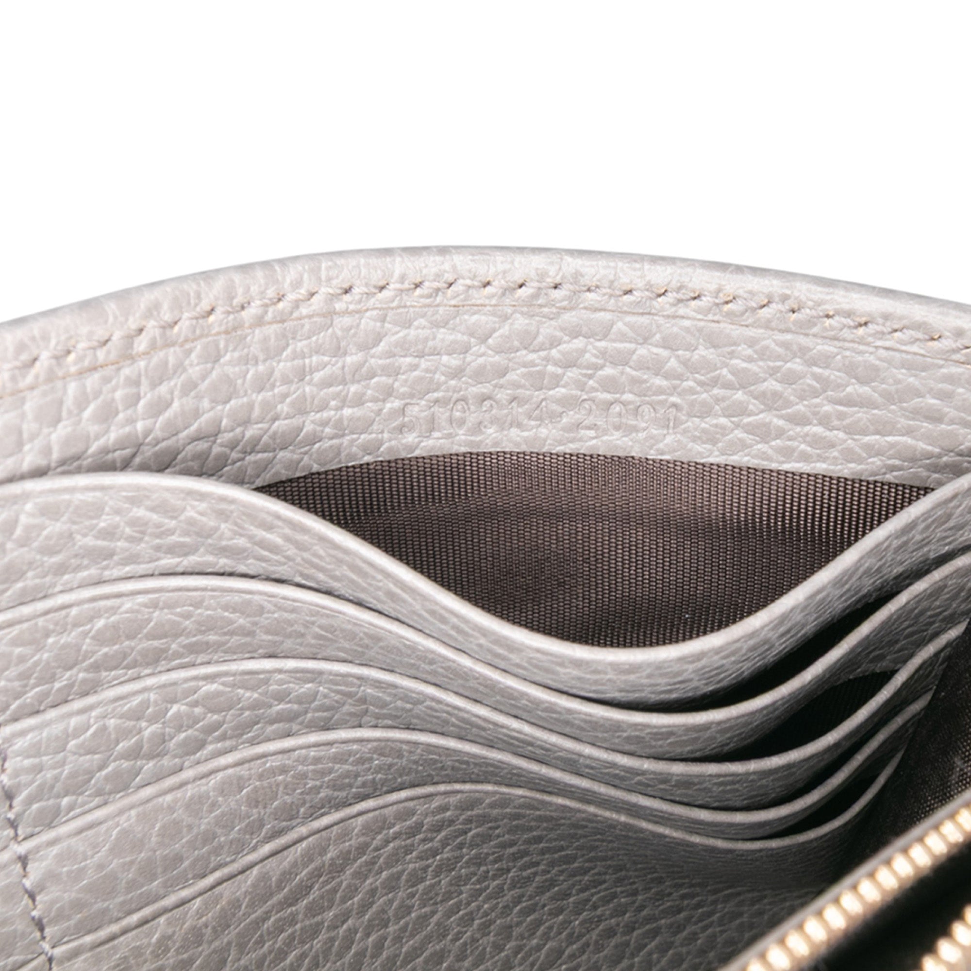 Leather Interlocking G Dollar Wallet on Chain