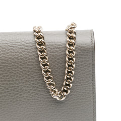 Leather Interlocking G Dollar Wallet on Chain
