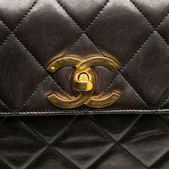CC Quilted Lambskin Front Pocket Tote