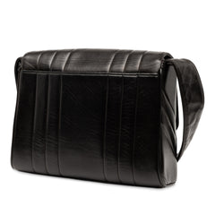 Vertical Quilt Lambskin Flap