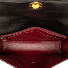 Vertical Quilt Lambskin Flap