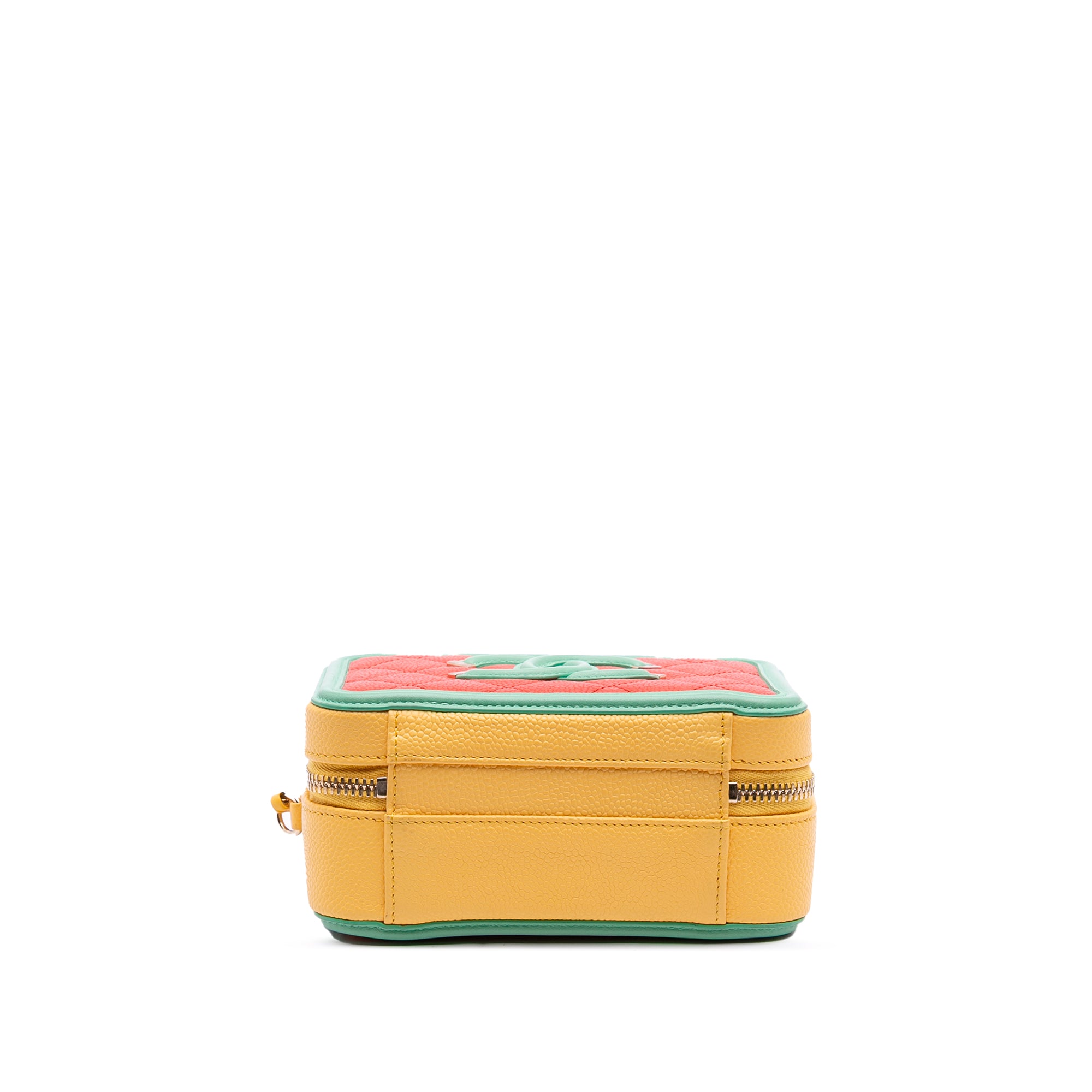 Small Tricolor Caviar CC Filigree Vanity Case