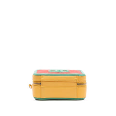 Small Tricolor Caviar CC Filigree Vanity Case