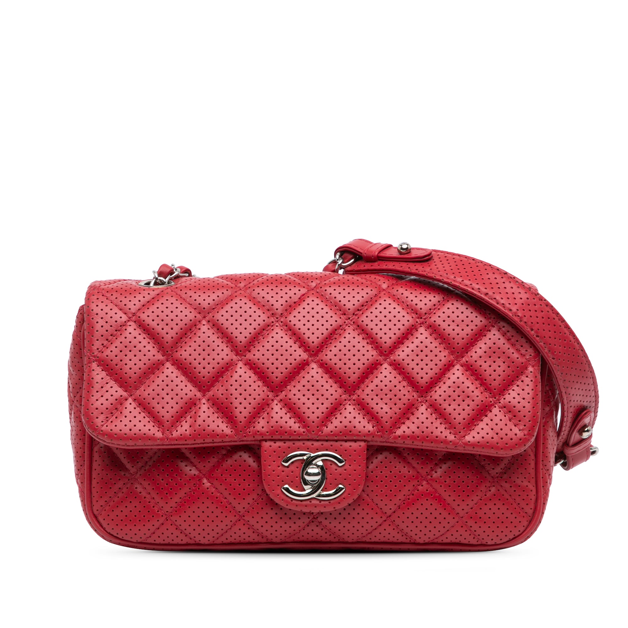 Medium Perforated Lambskin Punch Flap