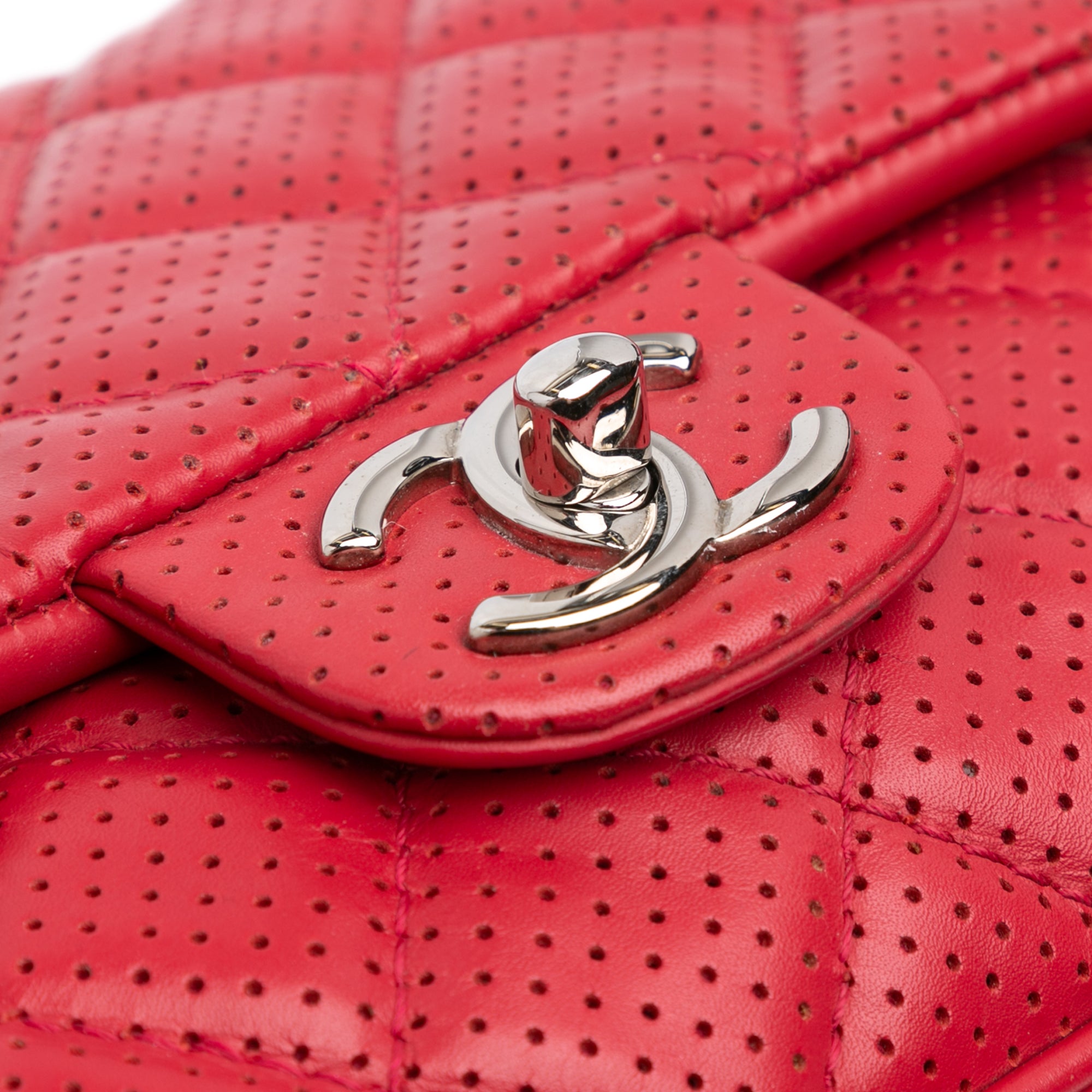 Medium Perforated Lambskin Punch Flap