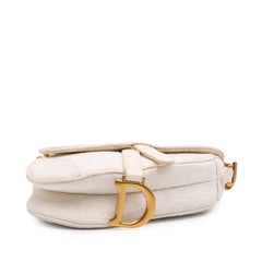 Mini Oblique Canvas Saddle Bag