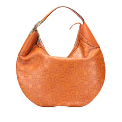 Embossed Leather Horsebit Glam Hobo